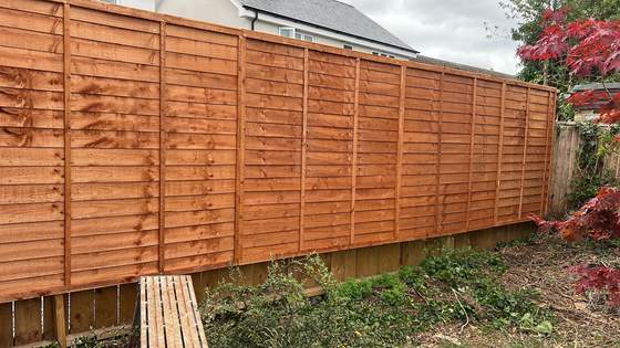 New garden fencing